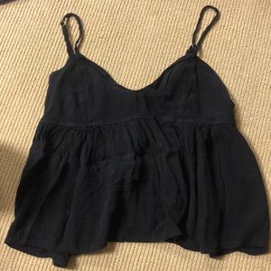 BRANDY MELVILLE black flowy spaghetti strap